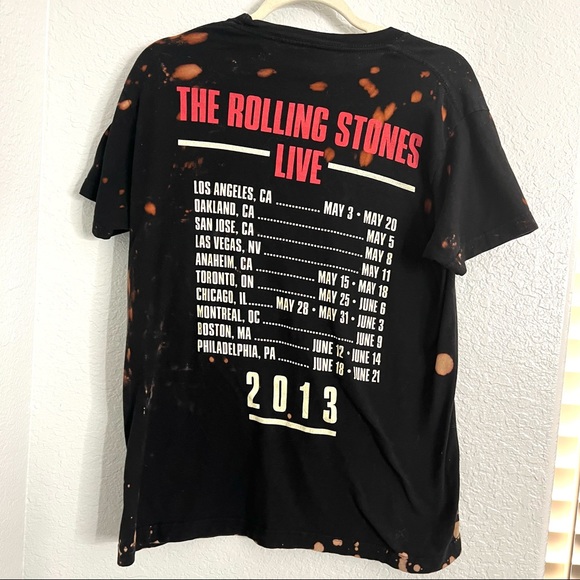 Original Vintage “The Rolling Stones” 2013 Concert Tye Dye T Shirt Size Medium - Picture 6 of 16